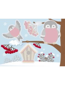 Многоразовые водные раскраски. Выпуск 8 "Снегири"