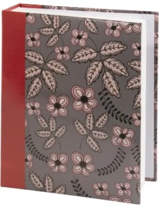 Фотоальбом "Флора", на 200 фото 10х15 см, цвет обложки серый с красным