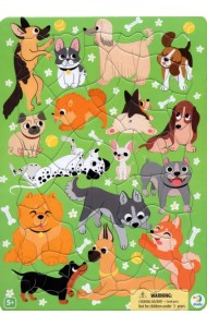 Пазл в рамке. Пёсики, 53 элемента