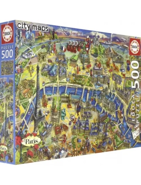 Пазл. Карта Парижа, 500 элементов