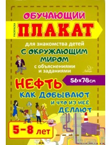 Нефть. Как добывают и что из нее делают. Обучающий плакат-раскраска для детей 5-8 лет Нефть. Как добывают и что из нее делают. Обучающий плакат-раскраска для детей 5-8 лет