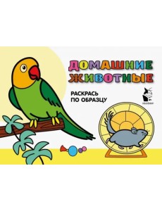 Домашние животные. Раскрась по образцу Домашние животные. Раскрась по образцу