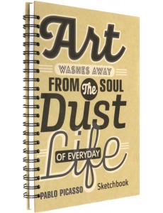 Скетчбук "Цитата Пикассо" (70 листов, А4, спираль) (04383)