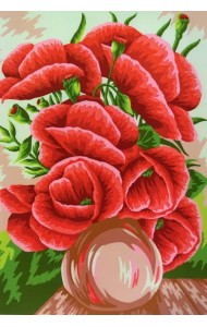 Картина по номерам. Маки, A3