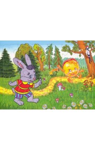 Пазл. Колобок и зайчик, 24 элемента