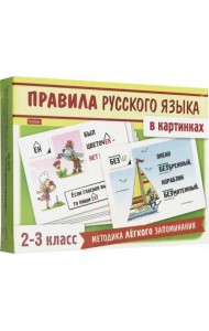 Правила русского языка в картинках. 2-3 классы. 24 карточки