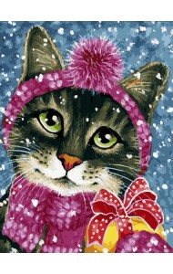 Живопись на холсте. Канун Нового года, 30х40 см