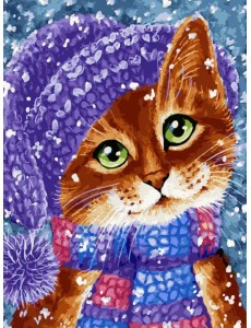 Живопись на холсте "Зимняя мода", 30x40 мм Живопись на холсте "Зимняя мода", 30x40 мм