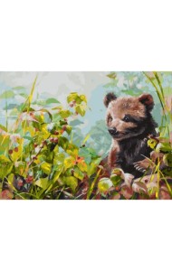 Живопись на холсте. Любитель малины, 30x40 см