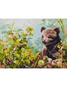 Живопись на холсте. Любитель малины, 30x40 см