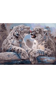 Живопись на холсте. Ирбисы, 30x40 см