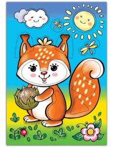 Развивающая рамка. Бельчонок Развивающая рамка. Бельчонок