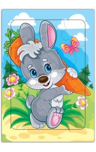 Развивающая рамка. Зайка