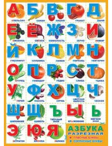 Плакат А2 "Азбука разрезная" (без упаковки)