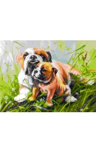 Живопись на холсте. Гордая мамаша