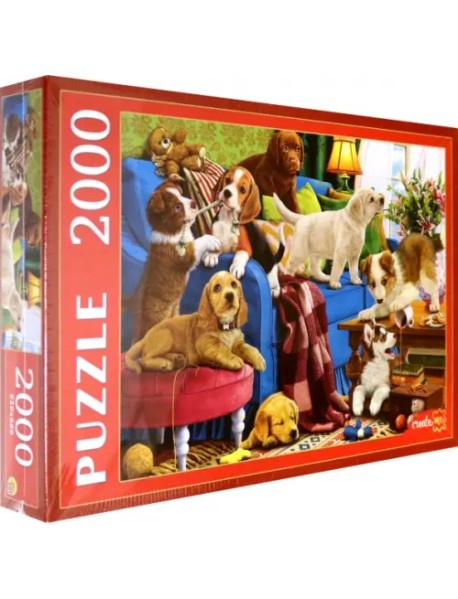 Пазл. Игривые щенки, 2000 элементов