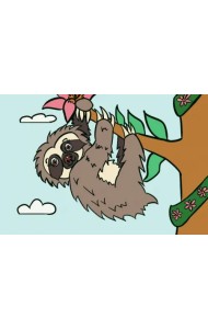 Картина по номерам на подрамнике. Ленивец, 20х30 см