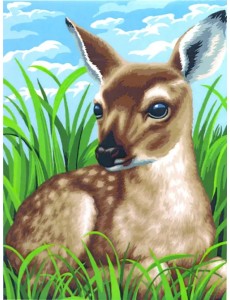 Набор для рисования по номерам. Милый олененок Набор для рисования по номерам. Милый олененок