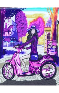 Набор для рисования по номерам. Пурпурный стиль