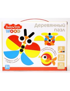 Пазл деревянный Baby Toys, 29 элементов Пазл деревянный Baby Toys, 29 элементов