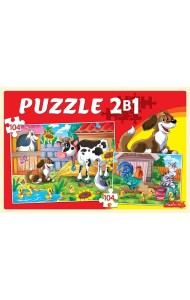 Пазлы 2 в 1. Моя ферма, 104 элемента