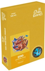 Пазл деревянный. Дракон и бабочка, 100 деталей