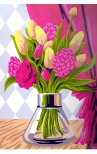 Картина по номерам. Букет в вазе, A3