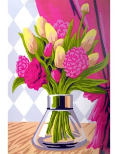 Картина по номерам. Букет в вазе, A3
