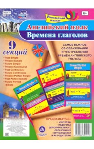 Английский язык. Времена глаголов. Раскладной плакат. ФГОС