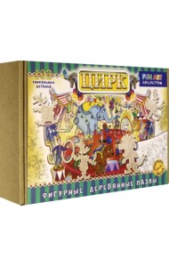 Фигурный деревянный пазл. Цирк, 102 элемента