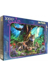Пазл. Лесные волки, 1000 элементов