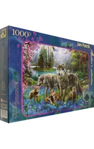 Пазл. Семья волков весной, 1000 элементов