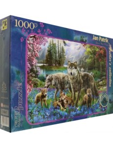 Пазл. Семья волков весной, 1000 элементов Пазл. Семья волков весной, 1000 элементов