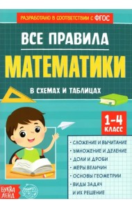Все правила математики в схемах и таблицах. Сборник для 1-4 классов