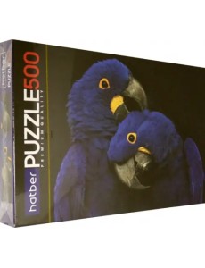 Пазл Premium. Два синих попугая, 500 элементов