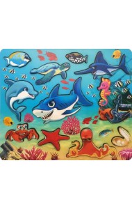 Пазл-рамка. Кто живет в океане?, 12 деталей