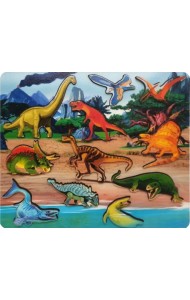 Пазл-рамка. Мир динозавров, 11 деталей