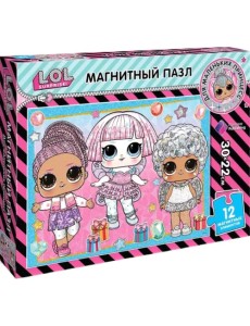 Пазл магнитный "LOL surprise. Lights Glitter", 12 элементов Пазл магнитный "LOL surprise. Lights Glitter", 12 элементов