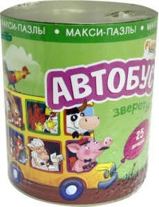 Макси-пазл. Зверотур. Автобус, 25 деталей Макси-пазл. Зверотур. Автобус, 25 деталей