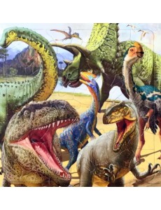 Пазл фигурный на подложке. Динозавры, 80 элементов Пазл фигурный на подложке. Динозавры, 80 элементов