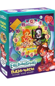 Пазл-часы. Энчантималс. На лугу, 77 элементов