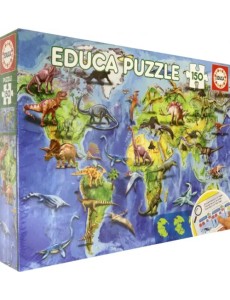 Пазл. Мировая карта динозавров, 150 элементов Пазл. Мировая карта динозавров, 150 элементов