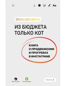 Из бюджета только кот. Книга о продвижении и прогревах в инстаграме Из бюджета только кот. Книга о продвижении и прогревах в инстаграме