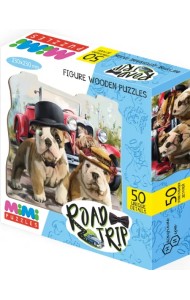 Фигурный деревянный пазл. Road trip, 50 деталей
