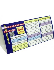 Английский язык. 3-4 классы. Настольная таблица-домик. Неправильные глаголы. ФГОС Английский язык. 3-4 классы. Настольная таблица-домик. Неправильные глаголы. ФГОС