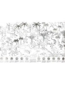 Динозавры. Большая раскраска с наклейками