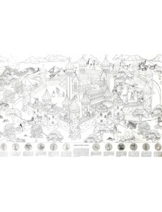 Рыцарский замок. Большая раскраска с наклейками Рыцарский замок. Большая раскраска с наклейками