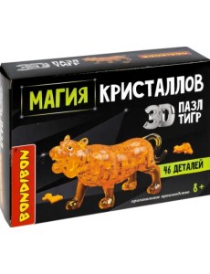 Пазл 3D. Магия кристаллов. Тигр, 46 деталей Пазл 3D. Магия кристаллов. Тигр, 46 деталей