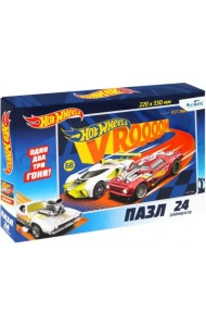 Пазл. Hot Wheels. Финишный рывок, 24 элемента