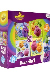 Пазл 4 в 1. Солнечные зайчики. Озорные ушастики